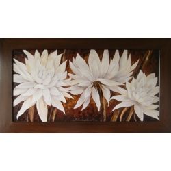 Obraz olejny Białe Kwiaty